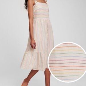 GAP Striped Halter Midi Dress